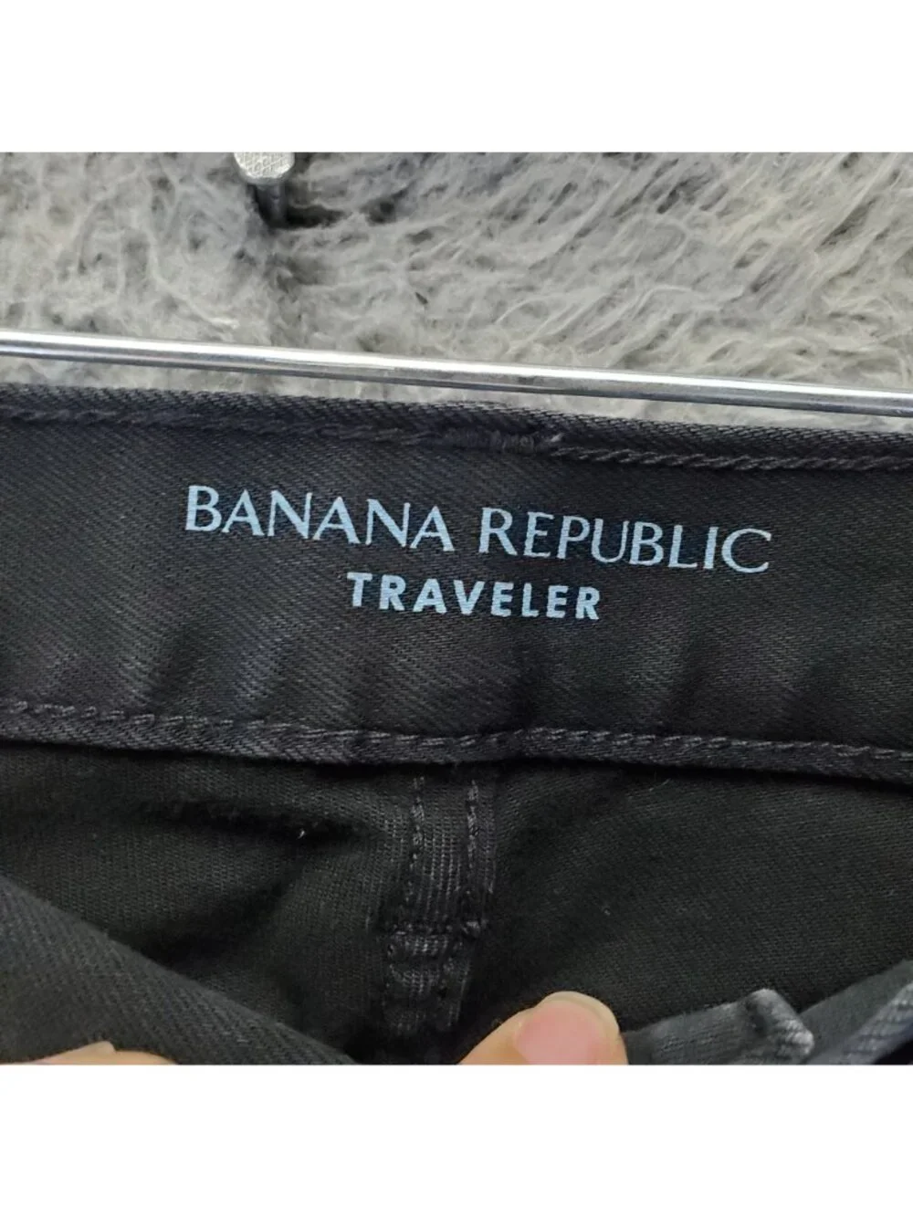 Banana Republic Jeans Mens 31x32 Black Slim Luxe Traveler Cotton Blend *Read*